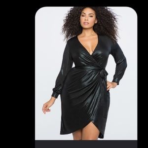 Eloquii black liquid dress